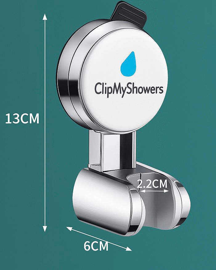 ClipMyShowes – Adjustable Shower Head Holder (No Drilling, 360° Rotation)